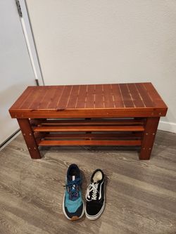 Bench shoe storage