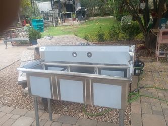 3-Compartment Stainless Steel Commercial Sink