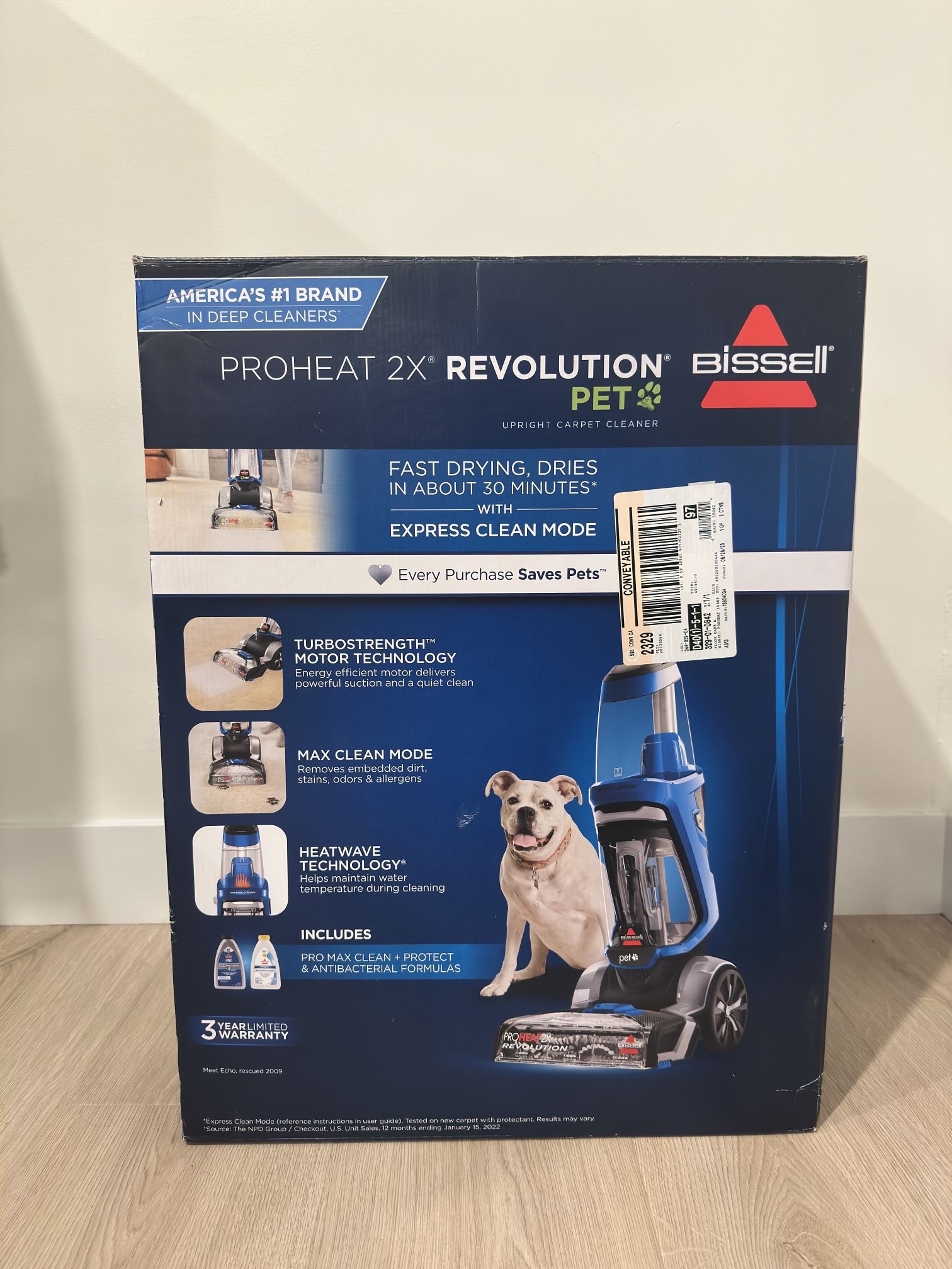 BISSELL Project 2X Revolution Pet Upright Carpet Cleaner - Blue (15489) **Brand New**
