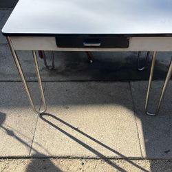 Antique Enamel Top Table