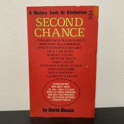 Second Chance David Hanna Book Paperback Alcoholism Recovery Rare Vintage 1976