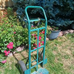 Green 4 Wheel Loading Unloading Dolley Dolly 43" tall