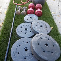 Weights Fitness Equipment Plates And Dumbells 141 Lbs Asking 1.5 Per Pound Pick Up In Santa Ana 