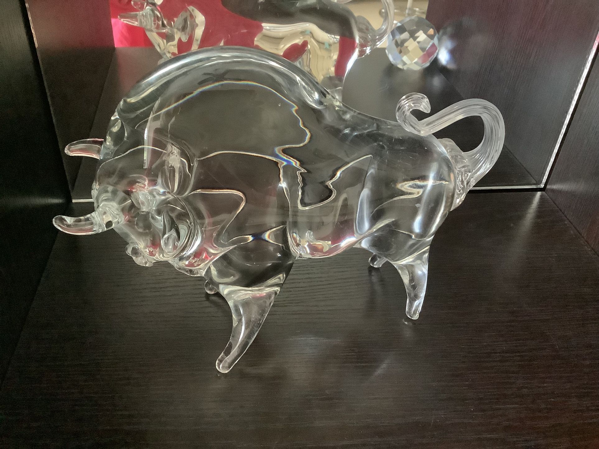 Vintage 1980’s Murano Glass Bull Toro Murano Italy 11” X 5”. X 8” 