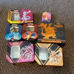 Empty Pokémon Tins And Boxes