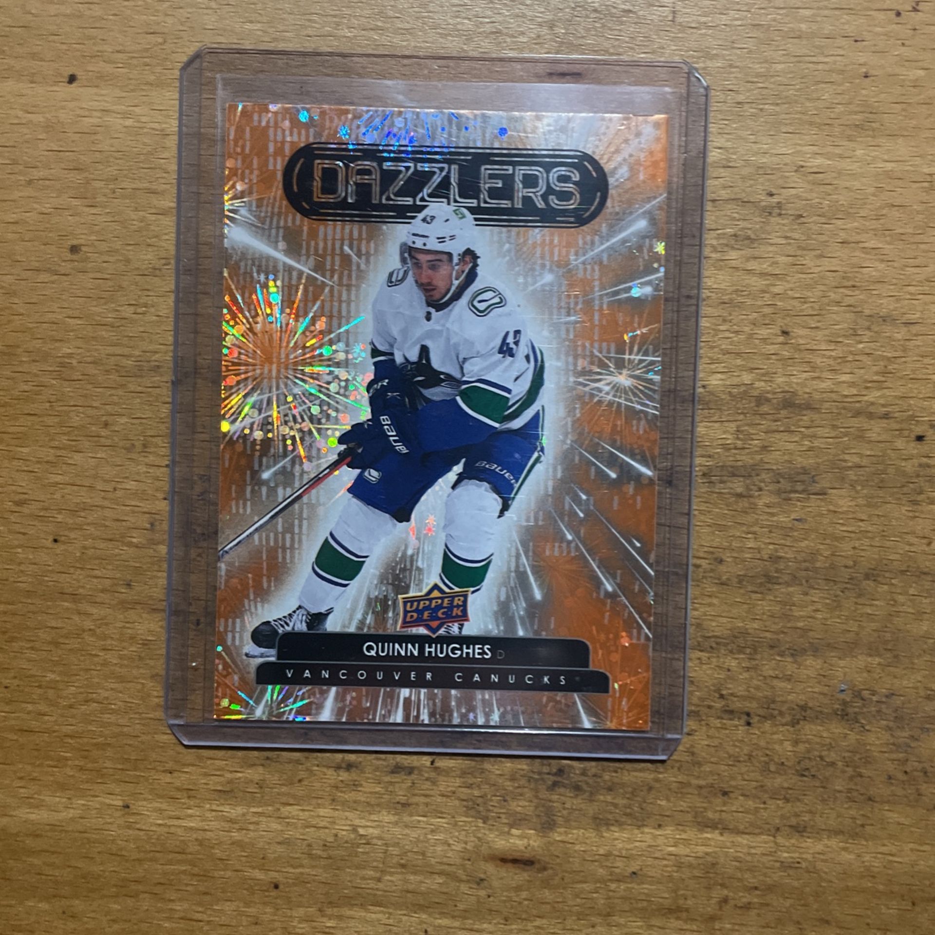 2022 UPPER DECK QUINN HUGHES DAZZLERS CARD