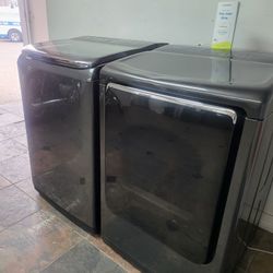 SAMSUNG SET STEAM WASHER AND ELECTRIC DRYER JUMBO 