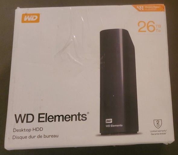 WD Elements 26TB External Hard Drive