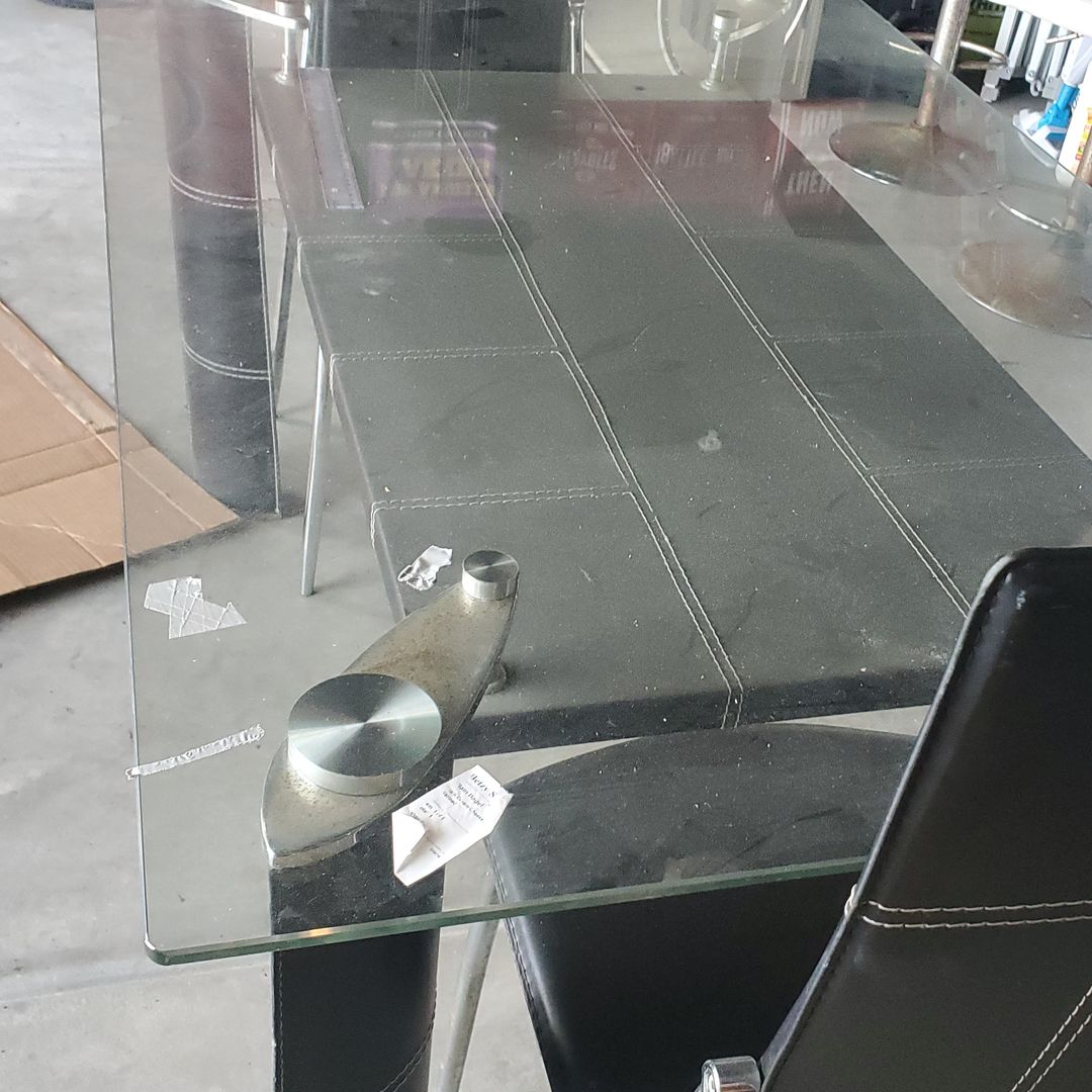 Glass kitchen table