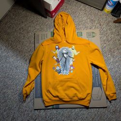 Disney Nightmare Before Christmas Jack Skellington Orange Hoodie Sweatshirt M