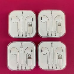4 Brand New Apple IPhone Headphones for IPhone 7, 8, 9, 10, 11, 12, 13 and Newer