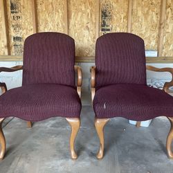 2 Maroon-ish/purple-ish Chairs
