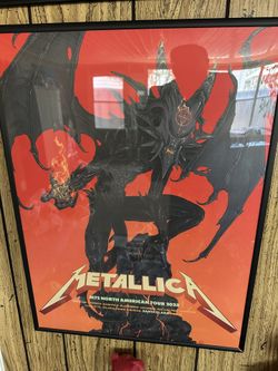 METALLICA POP-UP  SHOP POSTER AND VINYL-  SANTA CLARA
