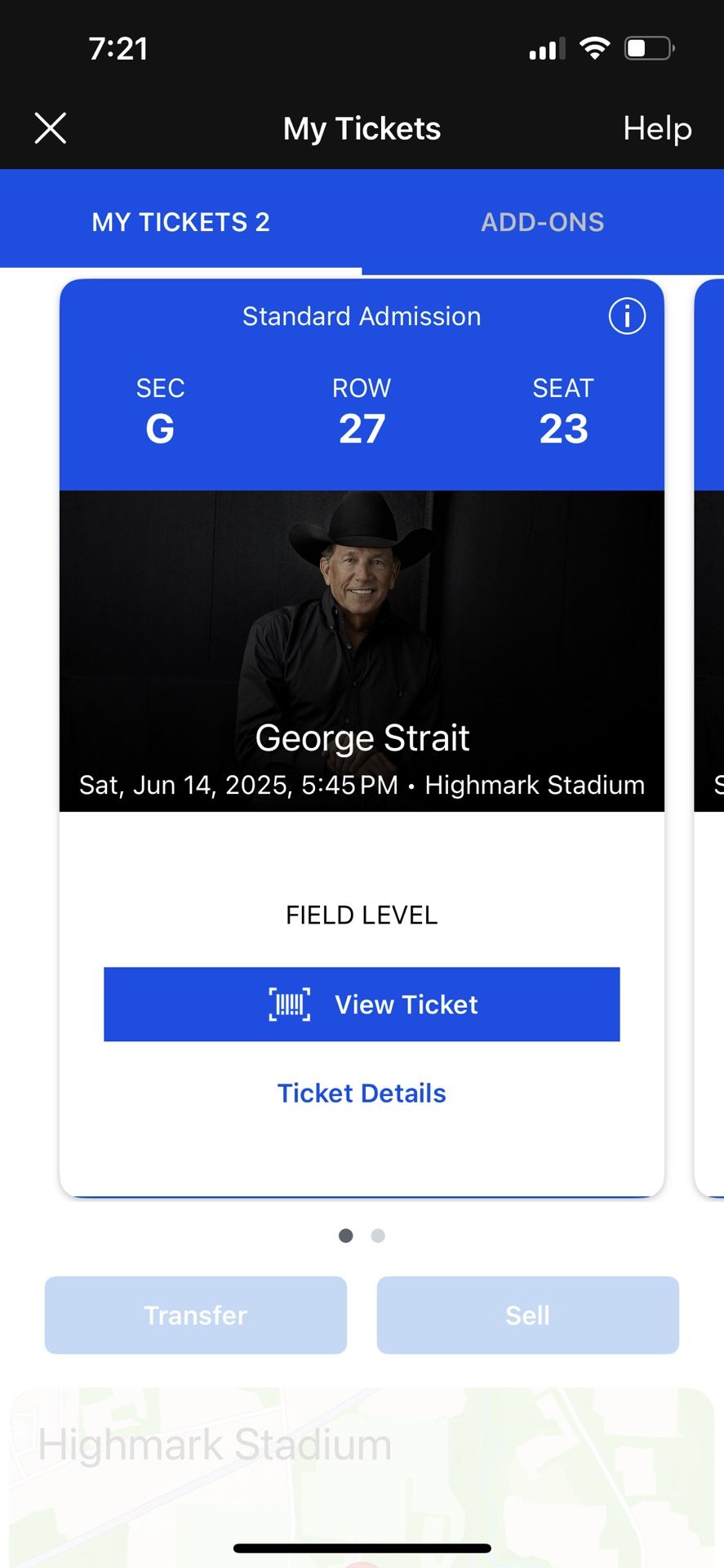 2 George Strait Chris Stapleton Tickets On Floor Highmark 6/15/27