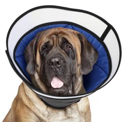 Manificent Dog Cone Collar for Dog After Surgery, Soft Recovery Cone for Medium Large Dog, Prevent Pet Puppy Bite Licking Scratching Touching, Help Do