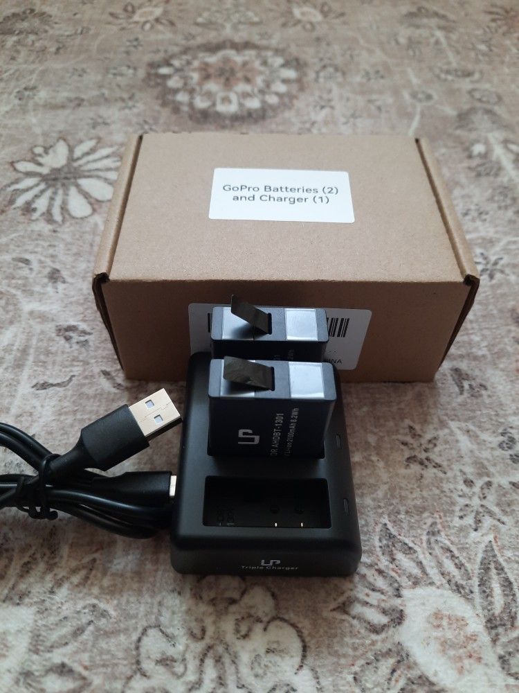 GoPro - Two NEW Batteries And Charger