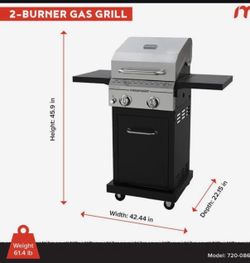 Megamaster 2-Burner Propane Gas Grill w/cover tools and tank