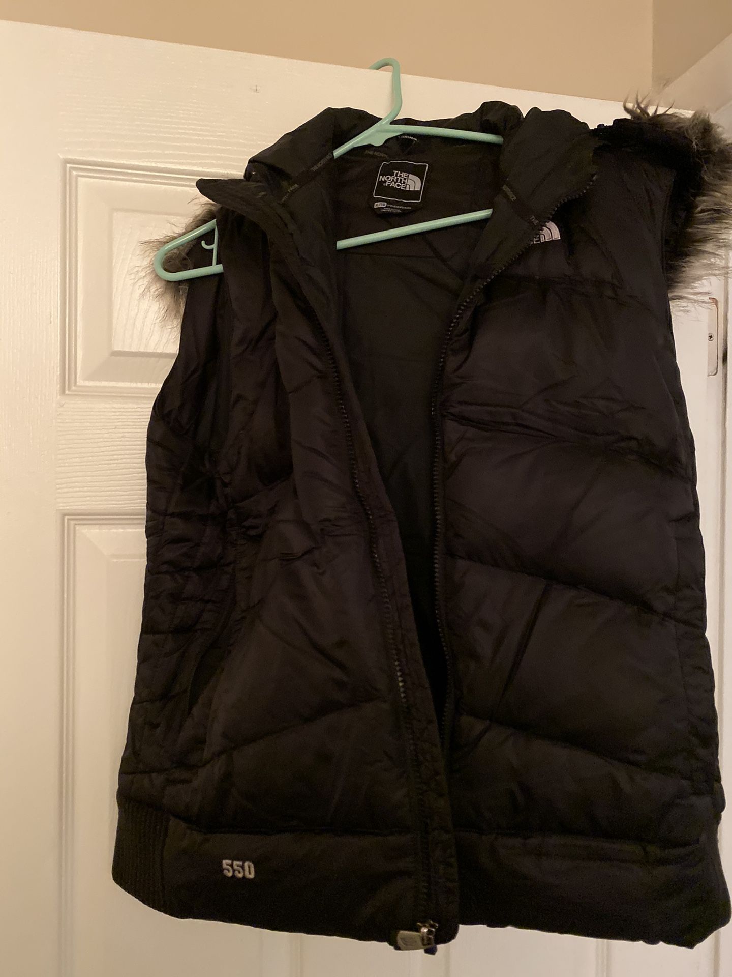 Northface Vest ladies XL detachable fur trim