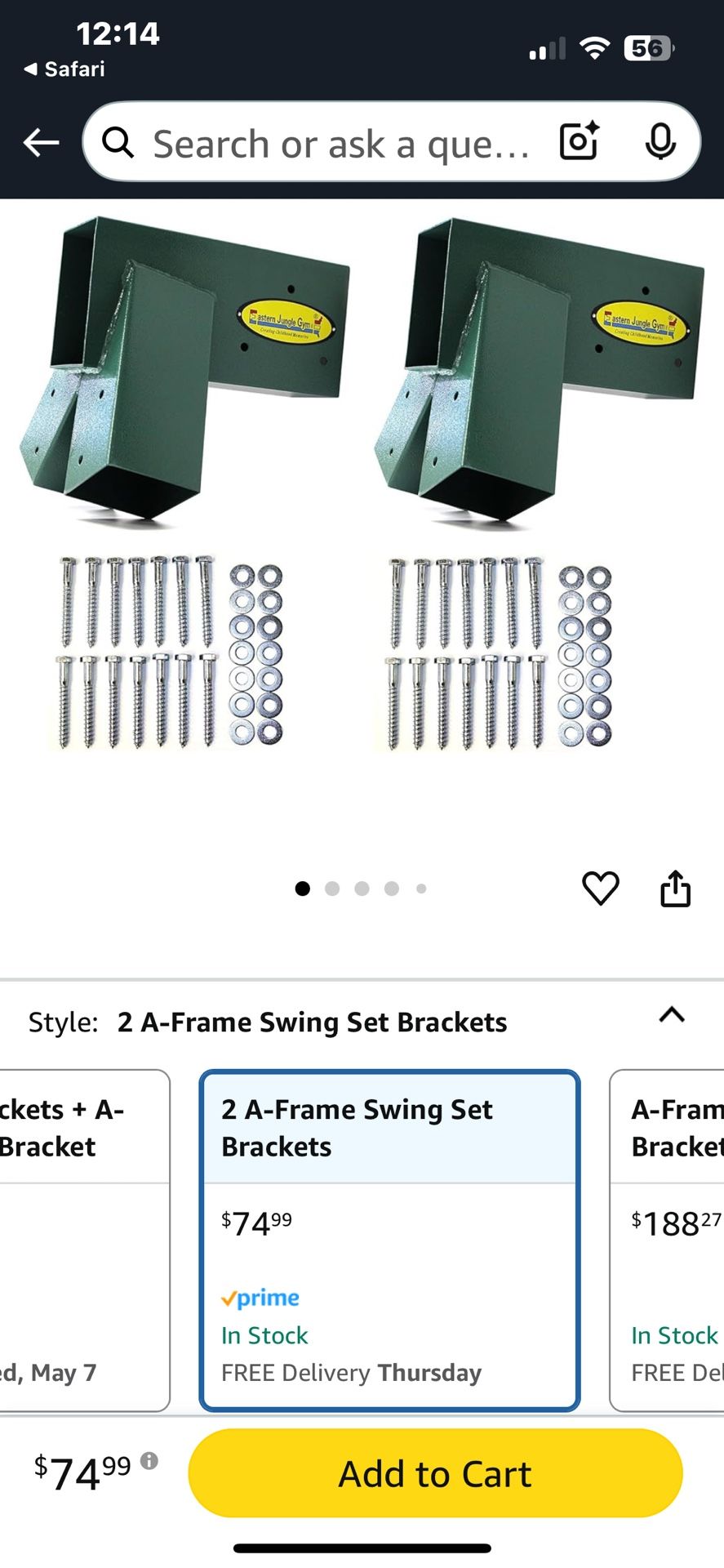 Swing Set Brackets For 4x4s No Hardware