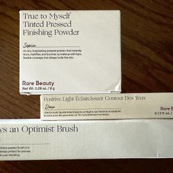 Rare Beauty Tinted Finishing Powder, Powder Brush, Eye Brightner