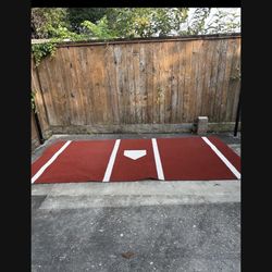 Pitching Mat And Home Plate Mat In Good Condition