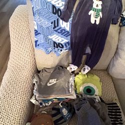 6-9 Mo Baby Boy Clothes And Hats Bundle 