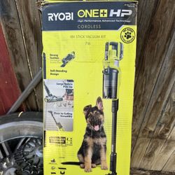 RYOBI ONE+ HP 18V Cordless Pet Stick Vacuum Cleaner HIGH PERFORMANCE-(TOOL)-ONLY)