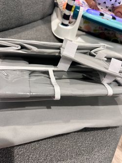 Gray Fabric Storage Organizer with Clear Pockets