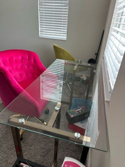 Glass desk