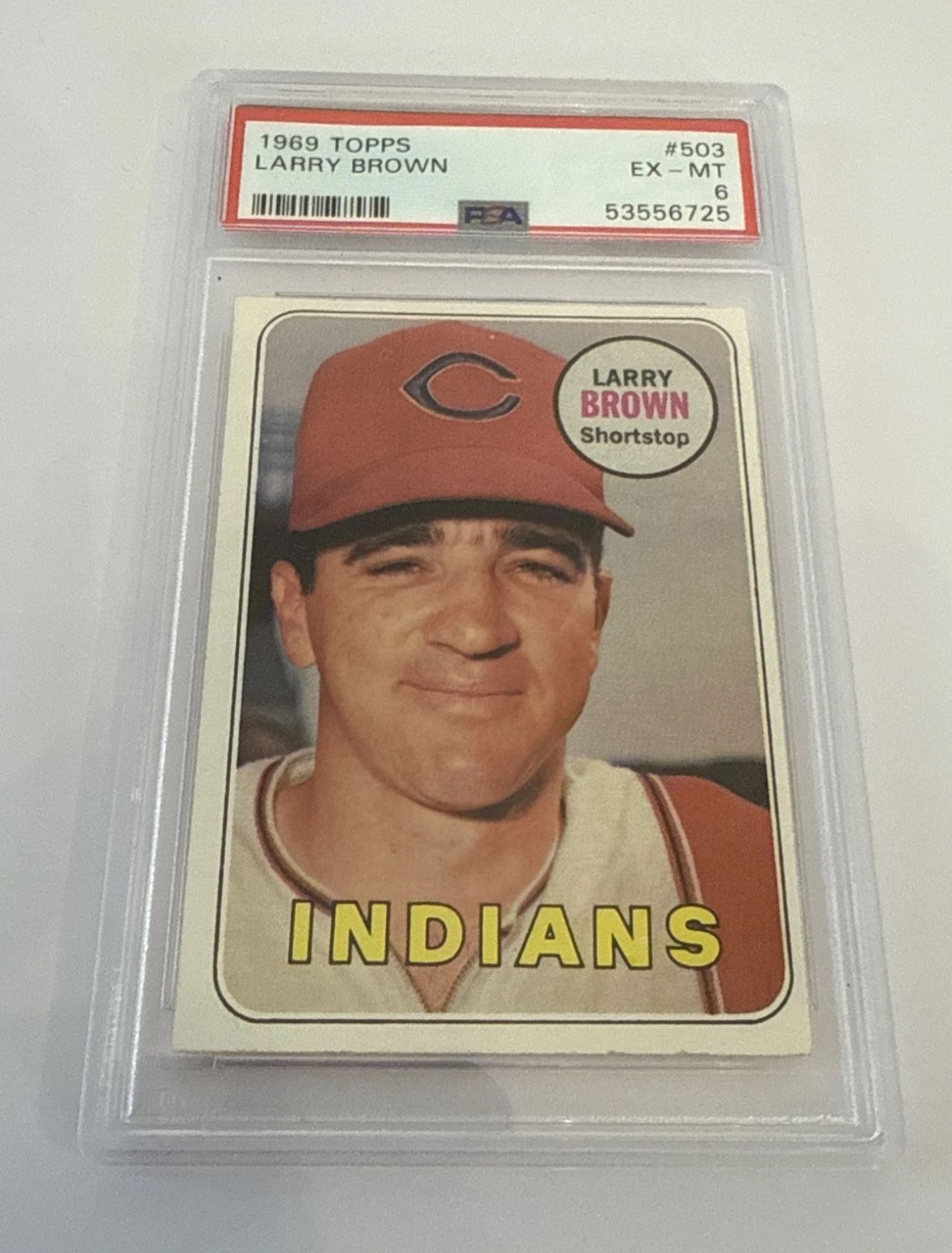 1969 Topps #503 Larry Brown PSA 6