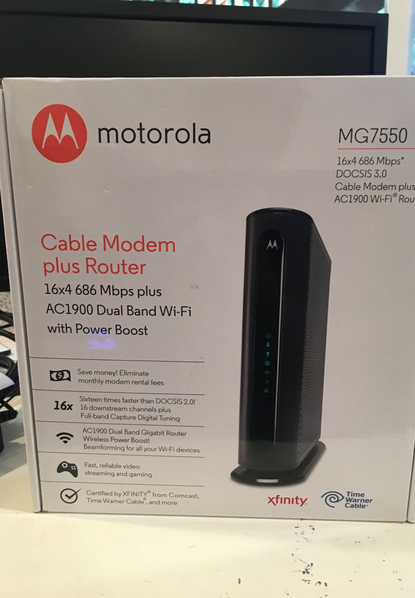 Motorola MG7550 Cable Modem plus Router for Sale in Kirkland, WA OfferUp