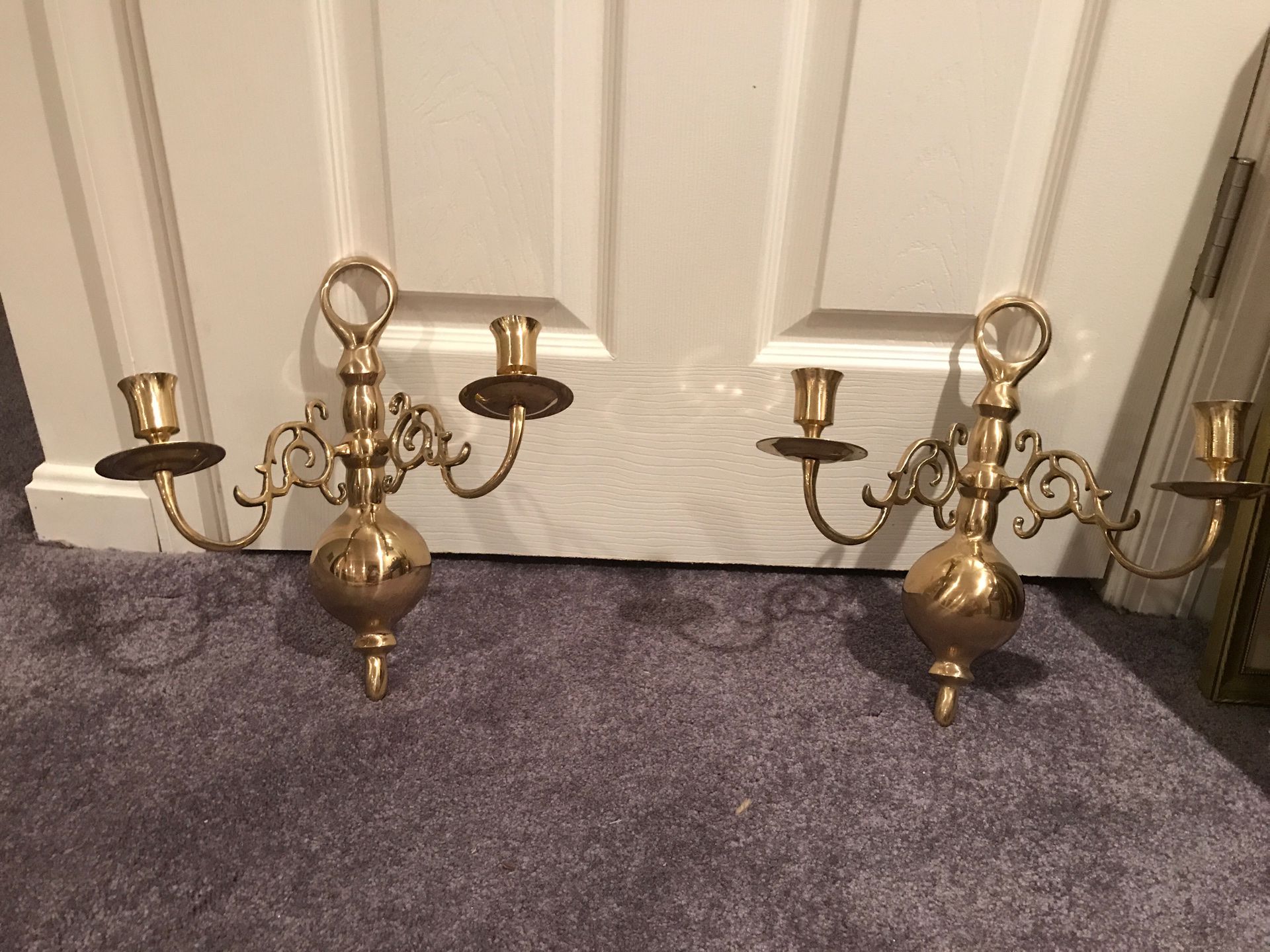 2 Double Arm Wall Sconces