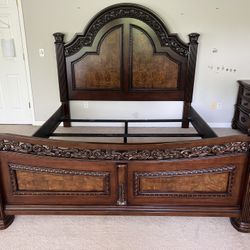King Bed Frame With Decorative Designs