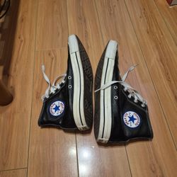 Vintage Leather Converse High Tops Size 9 1/2