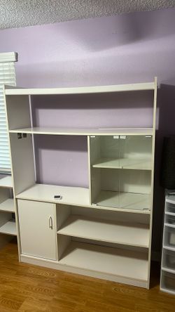 Off white entertainment center