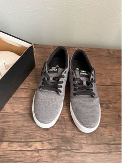 SUPRA Men's Stacks Vulc II Skate Shoes - Size 10 (Grey)