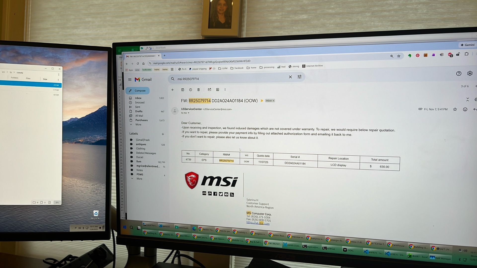 Msi Mpg 321urx Monitor For Parts