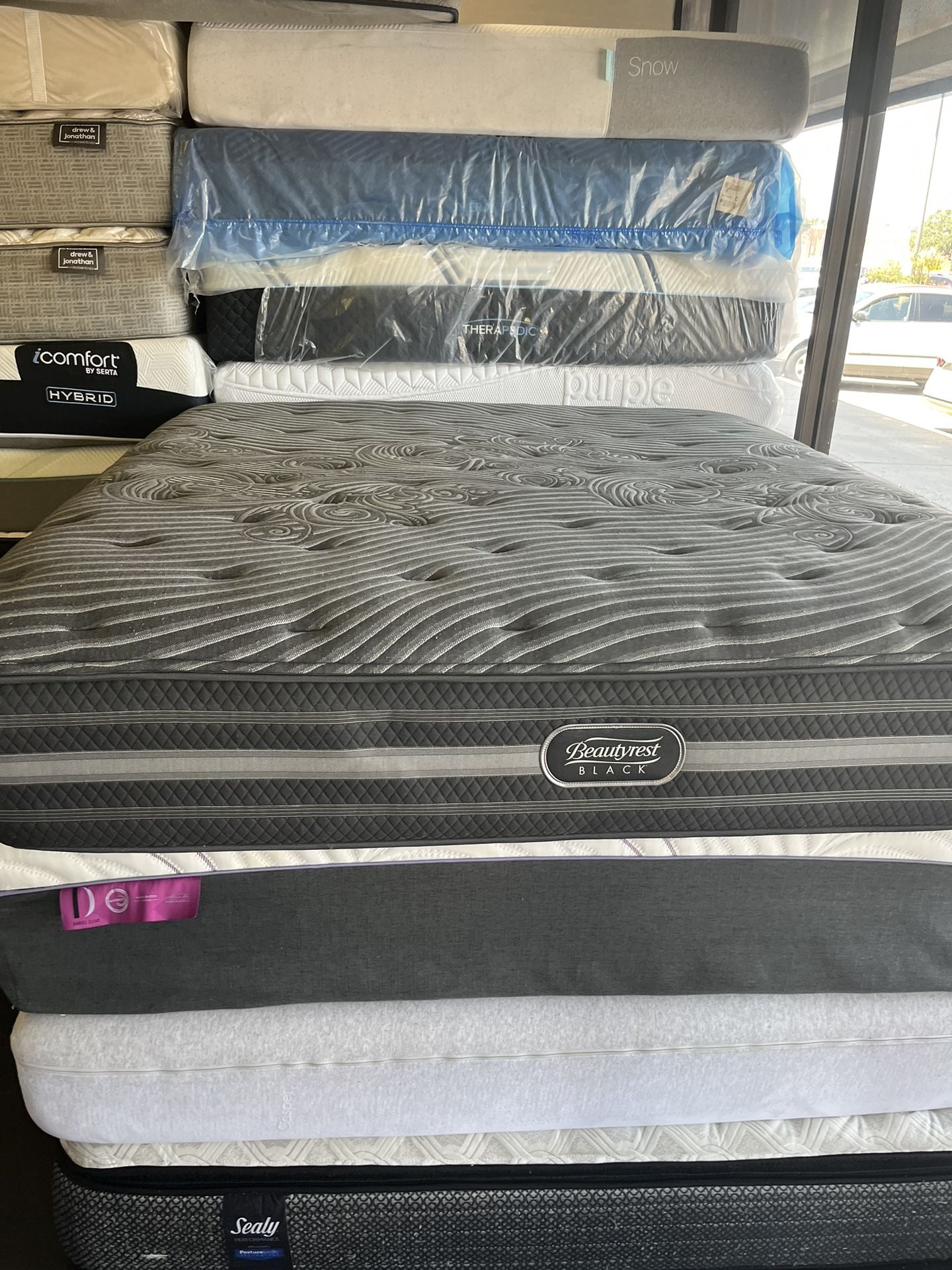 King Size Beautyrest Black Mattress And Box Spring,All Products : American Fashion Style Bags On Sale
