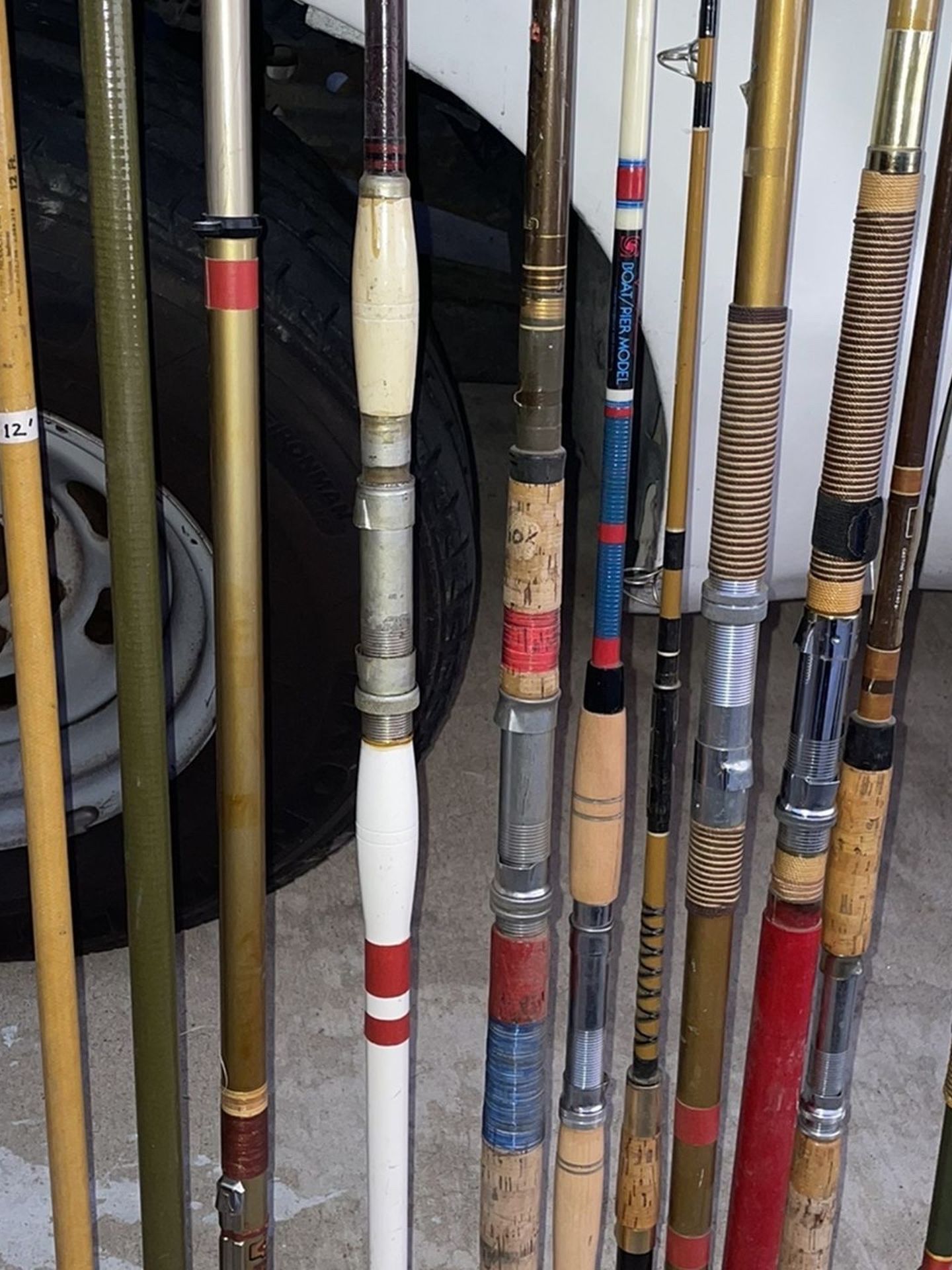 Vintage Fishing Rods, Surf Rods, Deep sea Rods.