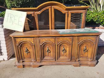 FREE Vintage Wood Credenza Buffet Sideboard