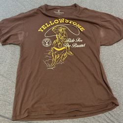 Yellowstone,T-shirt,brown,large 