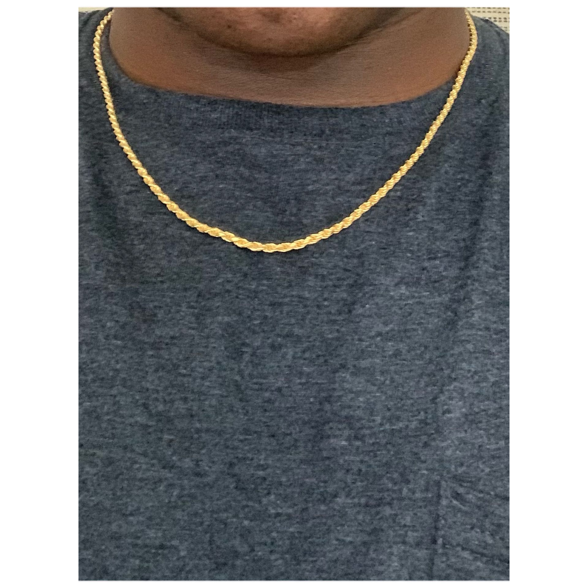 Brand New Gold Rope Chain, 20”