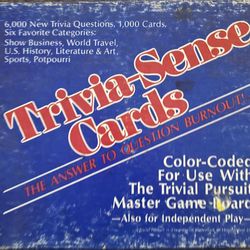 Trivial Pursuit Trivia Sense Cards
