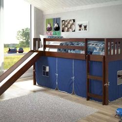 Fort Loft Bed for SALE with TENT and SLIDE Included!!!