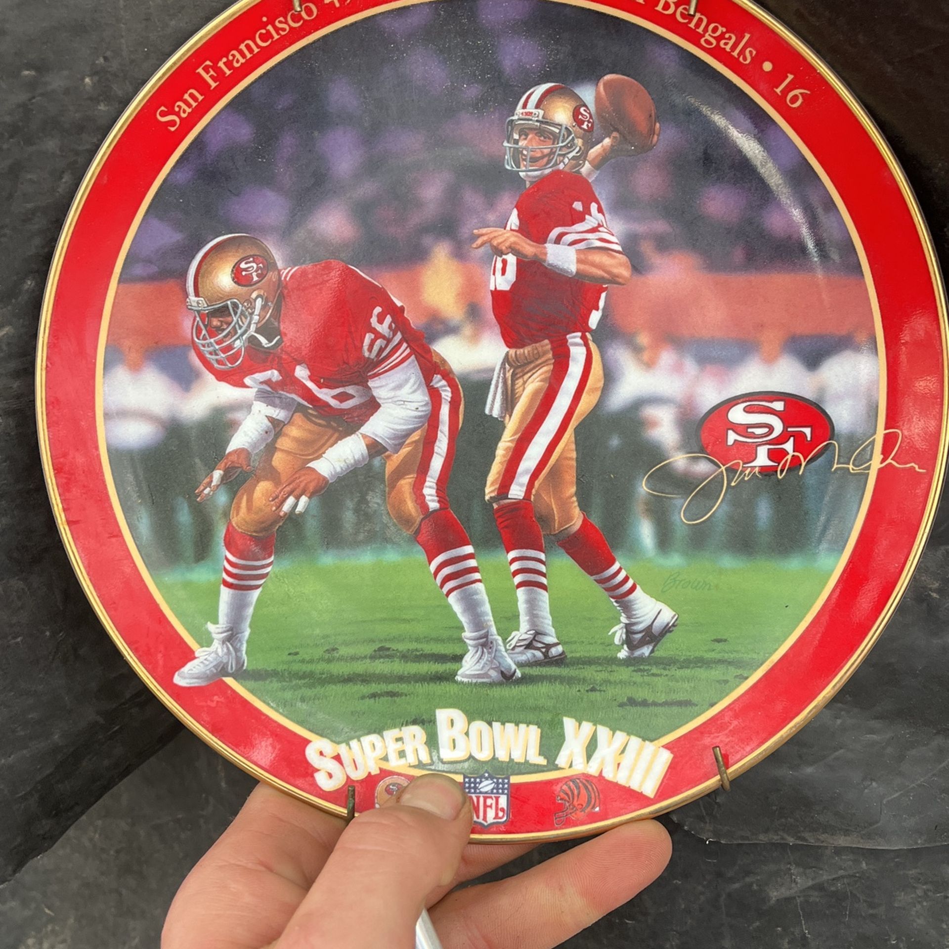 1994 Bradford Exchange Limited Edition Superbowl 23 Plate Joe Montana 49ers!