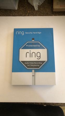 NEW SEALED Ring Security Yard Sign with Mounting Stake