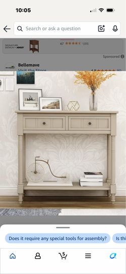 Table console w drawers