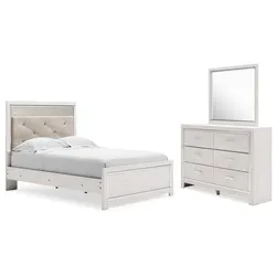 Altyra Full Panel Bed with Mirrored Dresser Closing Days of Warehouse Clearance