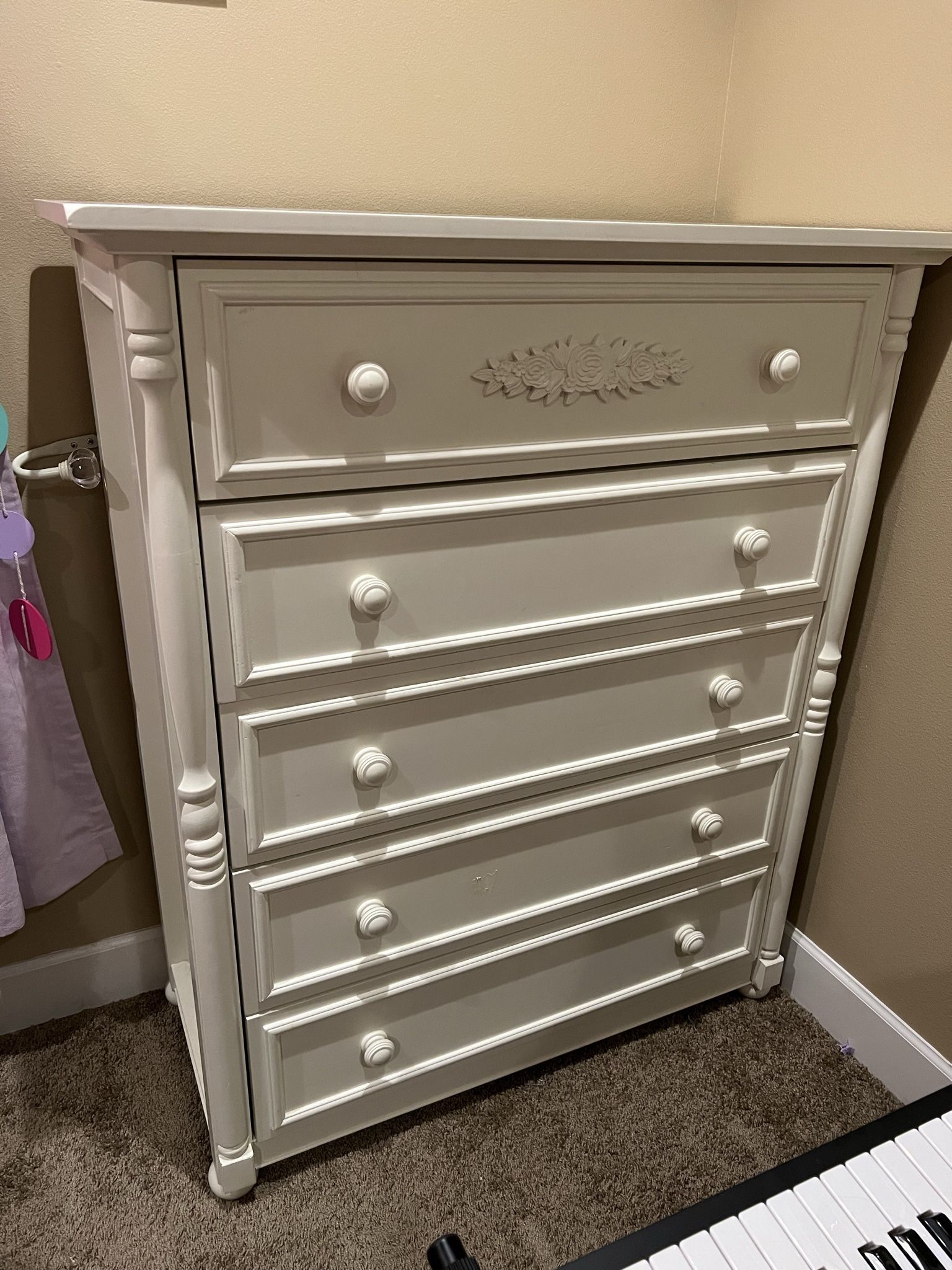 Dresser And Desk/Vanity With Chair