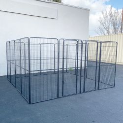 $360 (New) Heavy duty 10x10x5ft tall pet playpen 16-panel dog crate kennel exercise cage fence